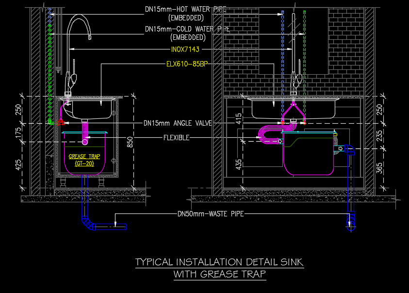 Gully Trap Detail Drawing