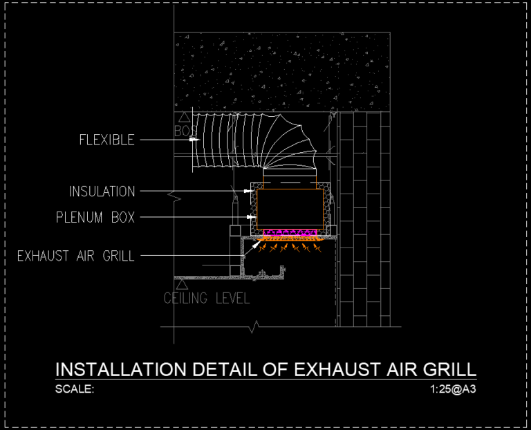 TYPICAL DETAIL OF EXHAUST AIR GRILL Mepengineerings