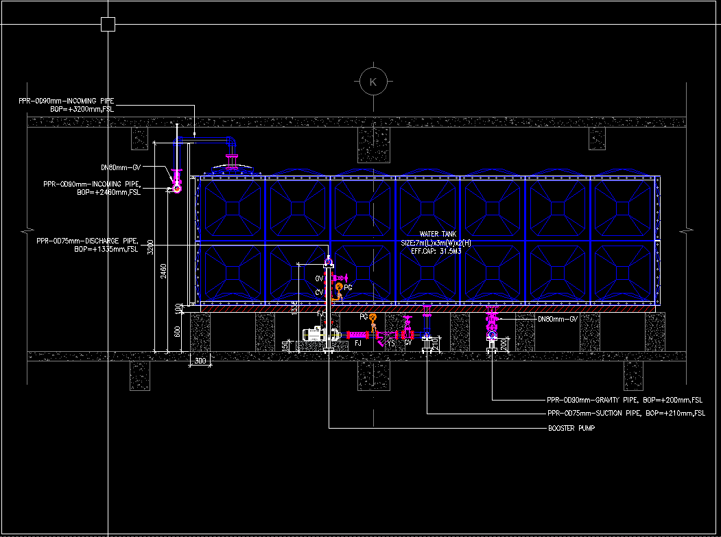 Water Tank Construction Detail DWG File Free Download - Cadbull